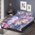 Colored butterfly surrounded by blooming flowers bedding set