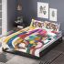 Colorful abstract drawing bedding set