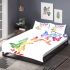 Colorful butterflies flying bedding set