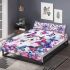 Colorful butterflies with pink and blue wings bedding set