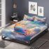 Colorful butterfly with feathered wings bedding set