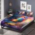 Colorful butterfly with feathers bedding set