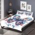 Colorful butterfly with floral elements bedding set