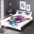 Colorful butterfly with floral elements bedding set