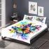 Colorful butterfly with floral elements bedding set