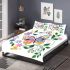 Colorful butterfly with flowers and leaves bedding set