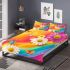 Colorful daisies and butterflies bedding set