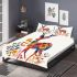 Colorful deer with colorful flowers bedding set