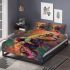 Colorful frog with an eye on its back bedding set