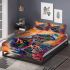 Colorful frog with an eye on its back bedding set