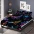 Colorful glowing butterflies bedding set