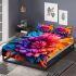 Colorful harmonious floral bouquet bedding set