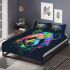 Colorful panda splatter painting with bright bedding set