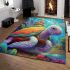 Colorful turtle fantasy scene area rugs carpet