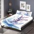 Cool rabbit surfing with electric guitar and headphones bedding set