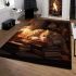 Cozy cat's literary retreat area rugs carpet