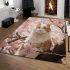 Curious cat in cherry blossom canopy area rugs carpet