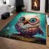 Curious forest owl area rugs carpet