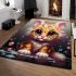 Curious tiger cub dreams area rugs carpet