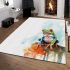 Cute adorable cartoon red eyed tree frog area rugs carpet