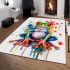 Cute adorable red eyed tree frog sitting on its hind legs area rugs carpet