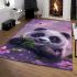 Cute baby panda in the style area rugs carpet