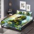 Cute baby turtle in the water bedding set