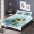 Cute baby turtle in the water bedding set