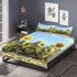 Cute baby turtles with sunflower eyes and big heads bedding set