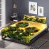 Cute baby turtles with sunflowers on their backs bedding set