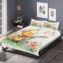 Cute bee and music notes with electric guitar bedding set