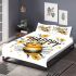 Cute bumblebee with flowers on its wings bedding set