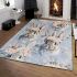 Cute bunnies with floral crowns area rugs carpet