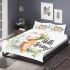 Cute bunny sitting on top of an carrot hello spring bedding set