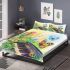 Cute butterfly and music notes with piano bedding set