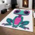 Cute cartoon alien frog with big eyes area rugs carpet