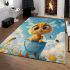 Cute cartoon baby bee area rugs carpet