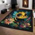 Cute cartoon bee happy expression area rugs carpet