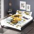 Cute cartoon bee holding a sunflower bedding set