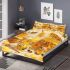 Cute cartoon bee is happily making honey bedding set