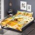 Cute cartoon bee is happily making honey bedding set