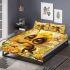 Cute cartoon bee is holding honey bedding set