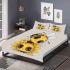 Cute cartoon bee is sitting on the head bedding set