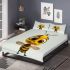 Cute cartoon bee smiling expression bedding set