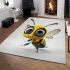 Cute cartoon bee with big eyes area rugs carpet