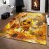 Cute cartoon bee with big eyes and wings area rugs carpet