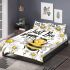 Cute cartoon drawing of a smiling bee bedding set