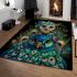 Cute cartoon fairy owl with big blue eyes area rugs carpet