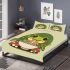 Cute cartoon frog eating ramen bedding set