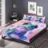 Cute cartoon frog holding a pink heart bedding set